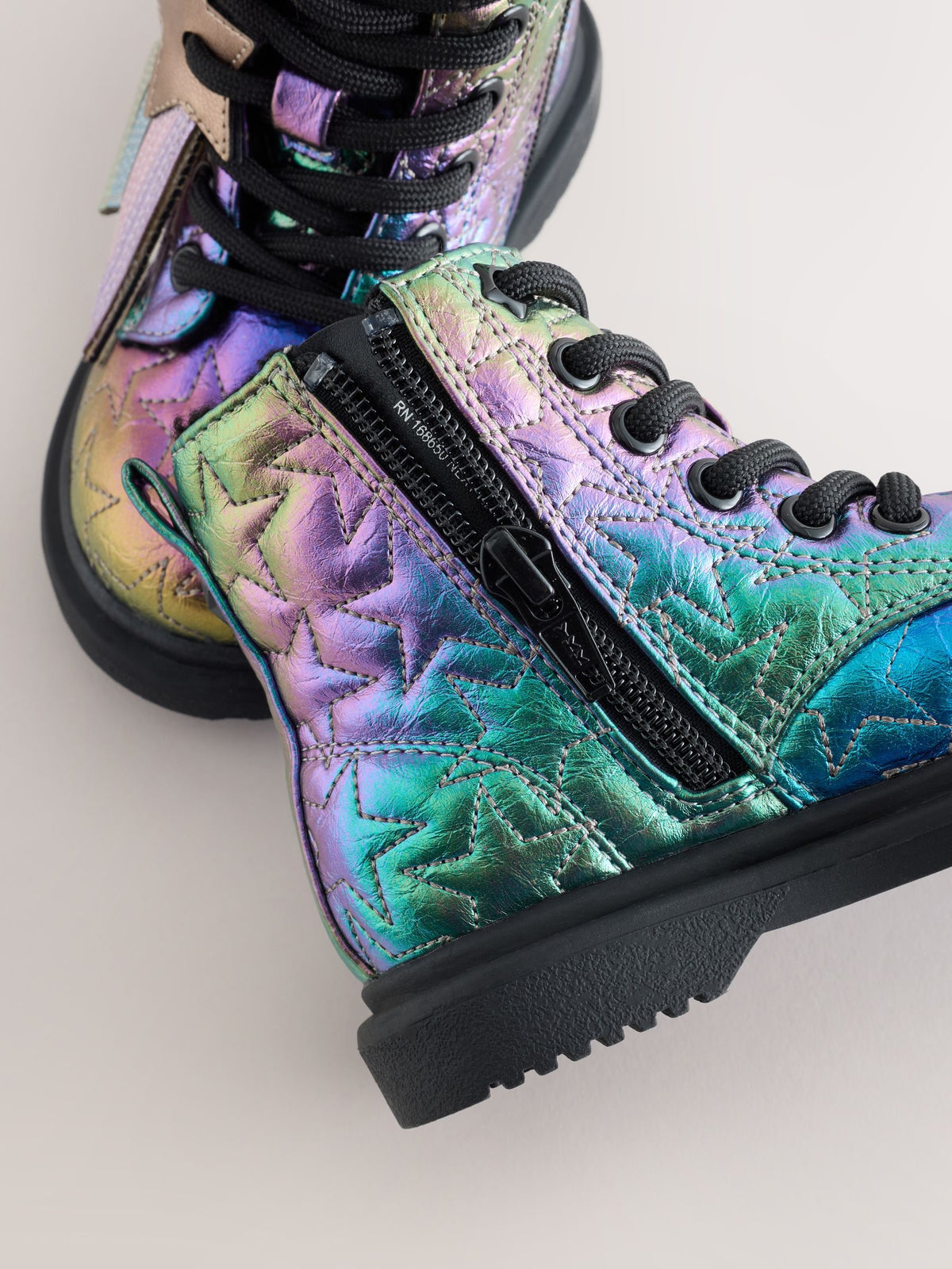 Dsiney Kidz - Multi Rainbow Wide Fit (G) Lace Up Ankle Boots image 6