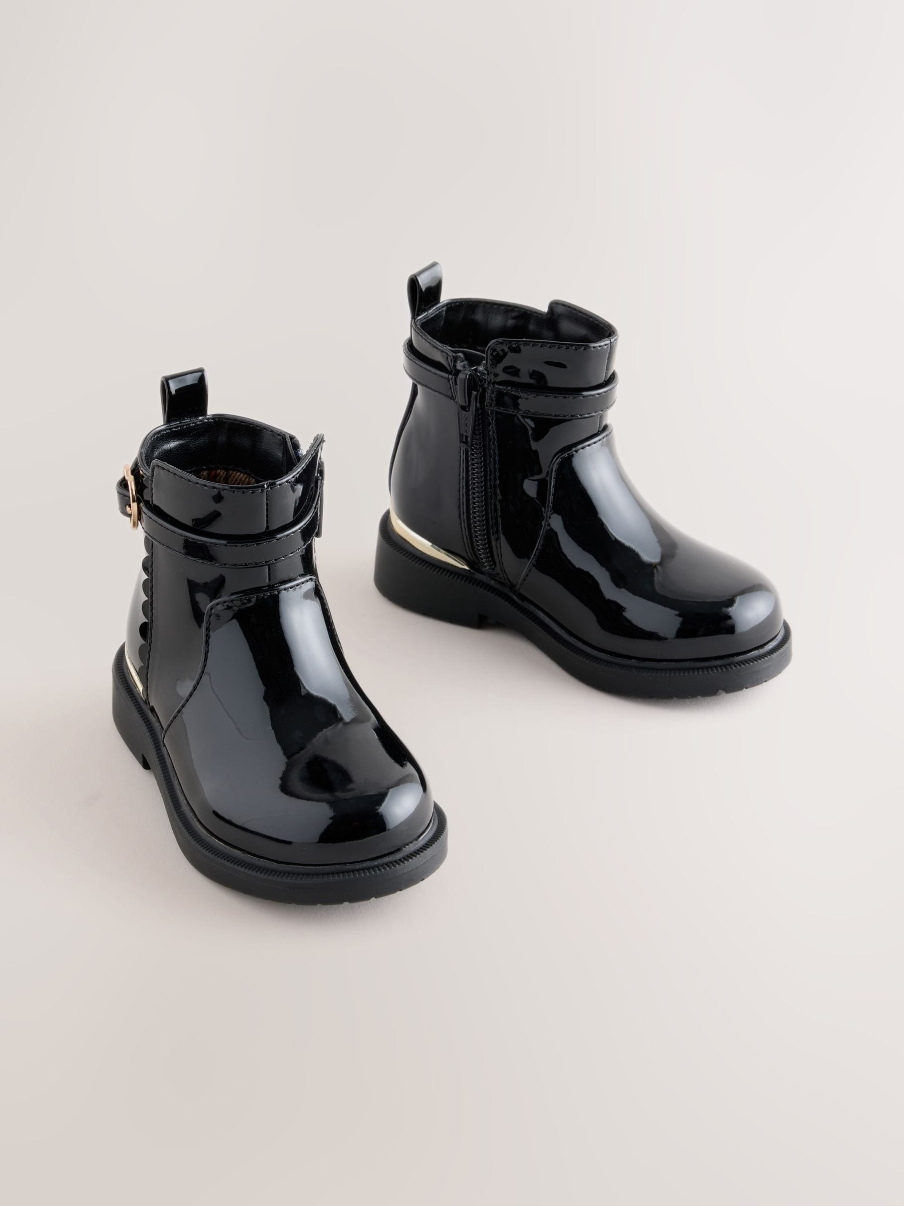 Black Patent Ankle Boots image 1