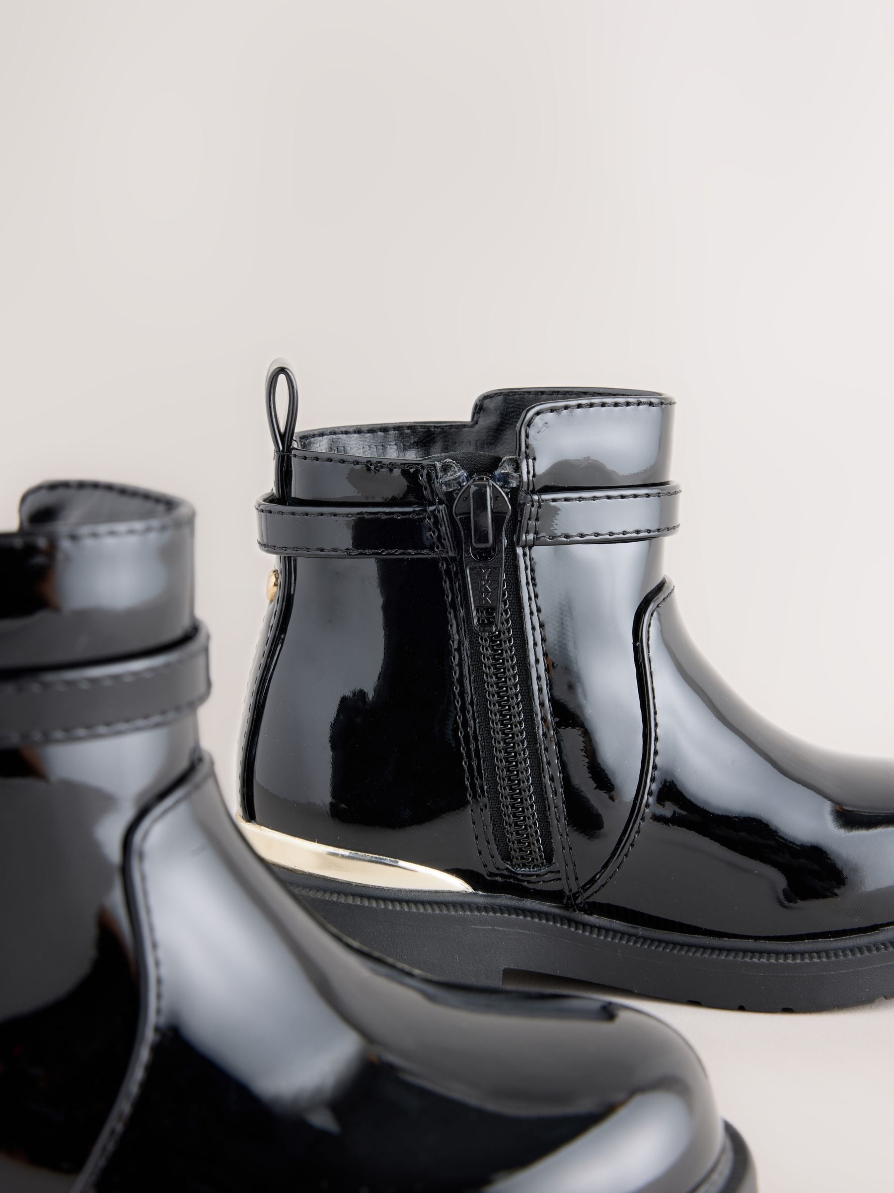 Black Patent Ankle Boots image 4