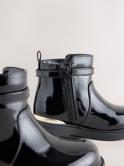 Black Patent Ankle Boots image 4