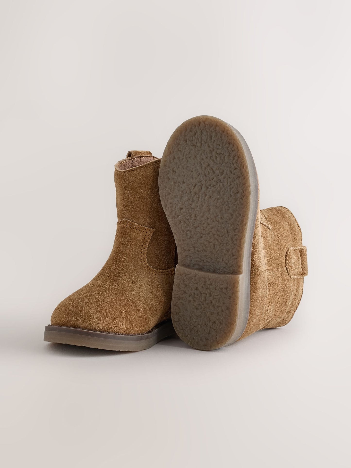 Suede Tan Brown Standard Fit (F) Western Ankle Boots image 4