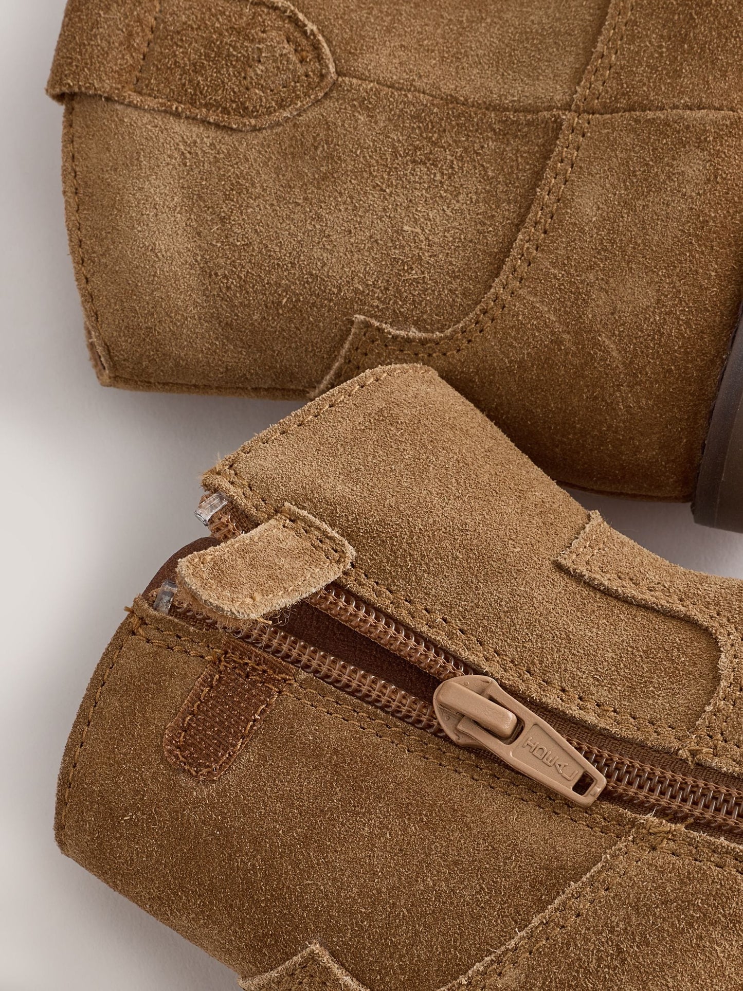 Suede Tan Brown Standard Fit (F) Western Ankle Boots image 6