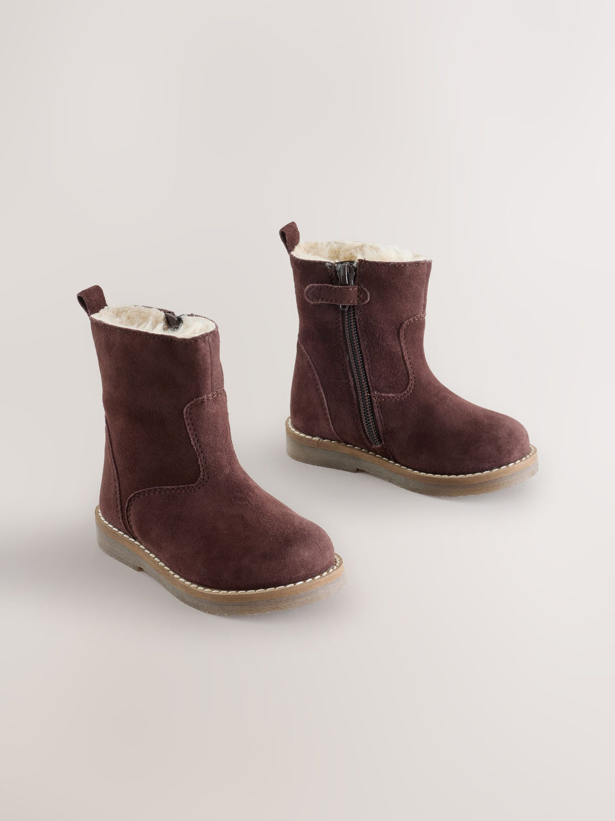 Dsiney Kidz - Chocolate Brown Standard Fit (F) Suede Tall Boots image 1