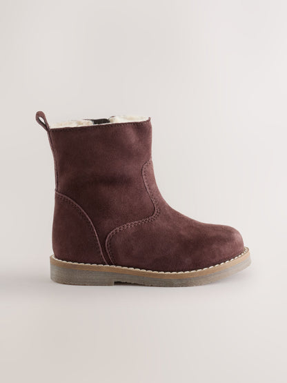 Dsiney Kidz - Chocolate Brown Standard Fit (F) Suede Tall Boots image 2