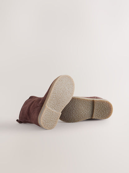Dsiney Kidz - Chocolate Brown Standard Fit (F) Suede Tall Boots image 3