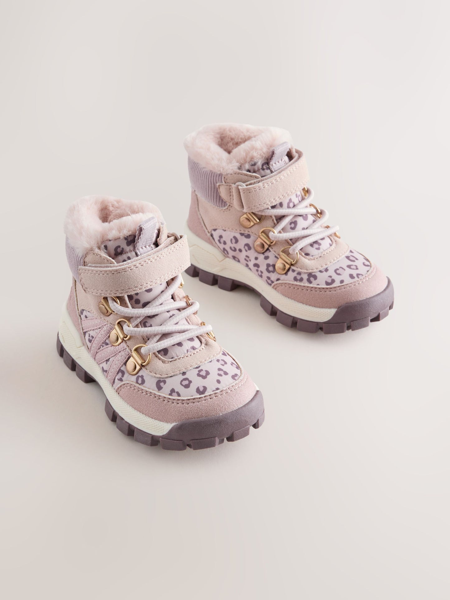 Pink Animal Touch Fastening Hiker Boots image 1