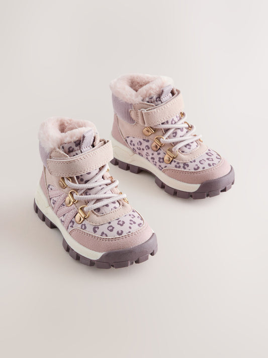 Pink Animal Touch Fastening Hiker Boots image 1