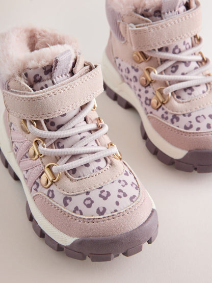 Pink Animal Touch Fastening Hiker Boots image 3