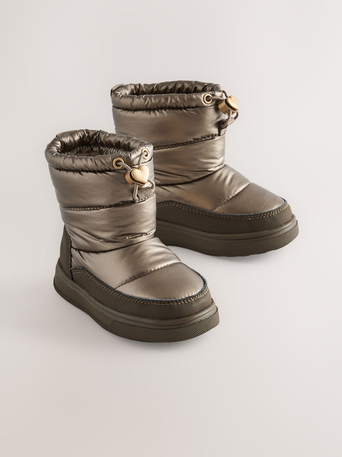 Bronze Quilted Waterproof Pull On Boots - image 1