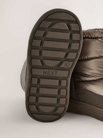 Bronze Quilted Waterproof Pull On Boots - image 5