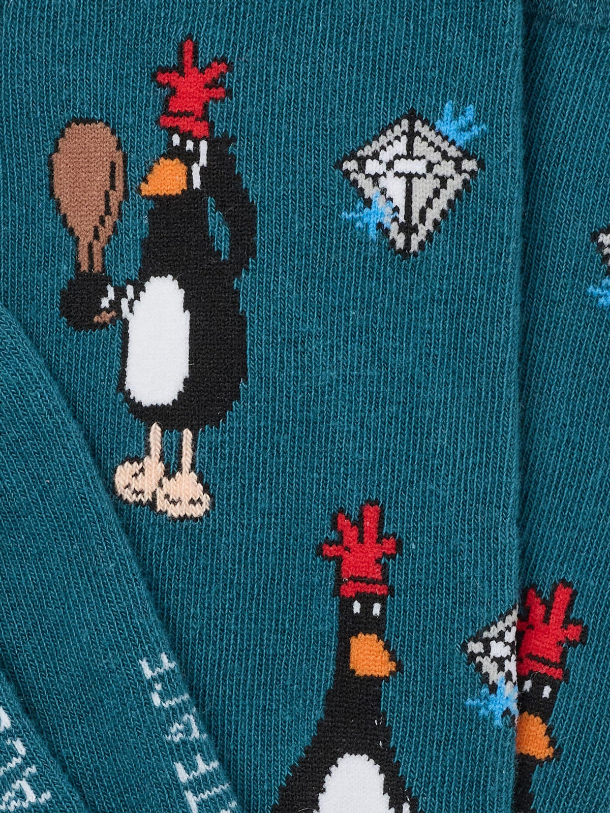 FatFace Teal Blue Feathers McGraw Socks - image 2