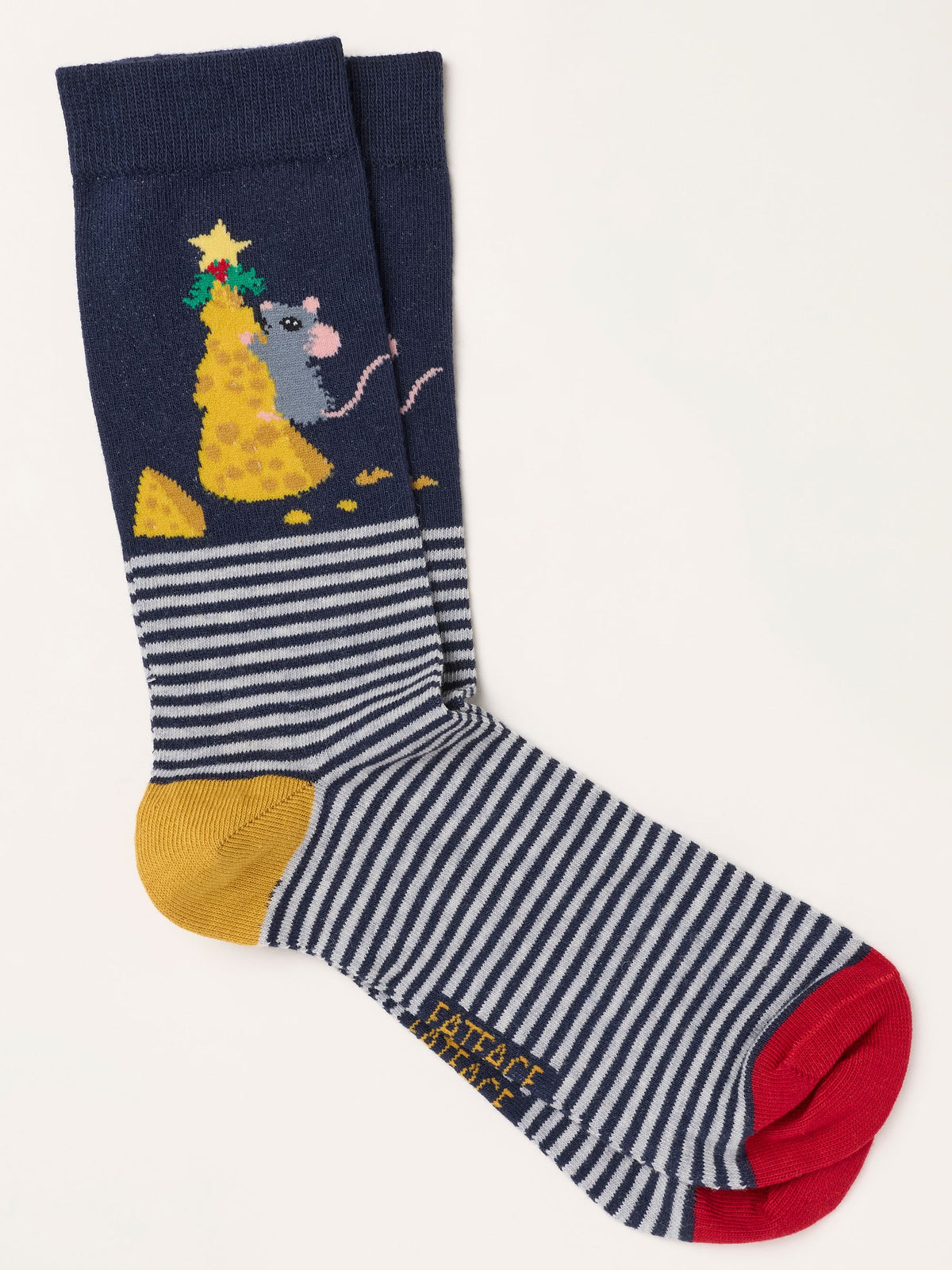 FatFace Navy Christmas Mouse Socks - image 1