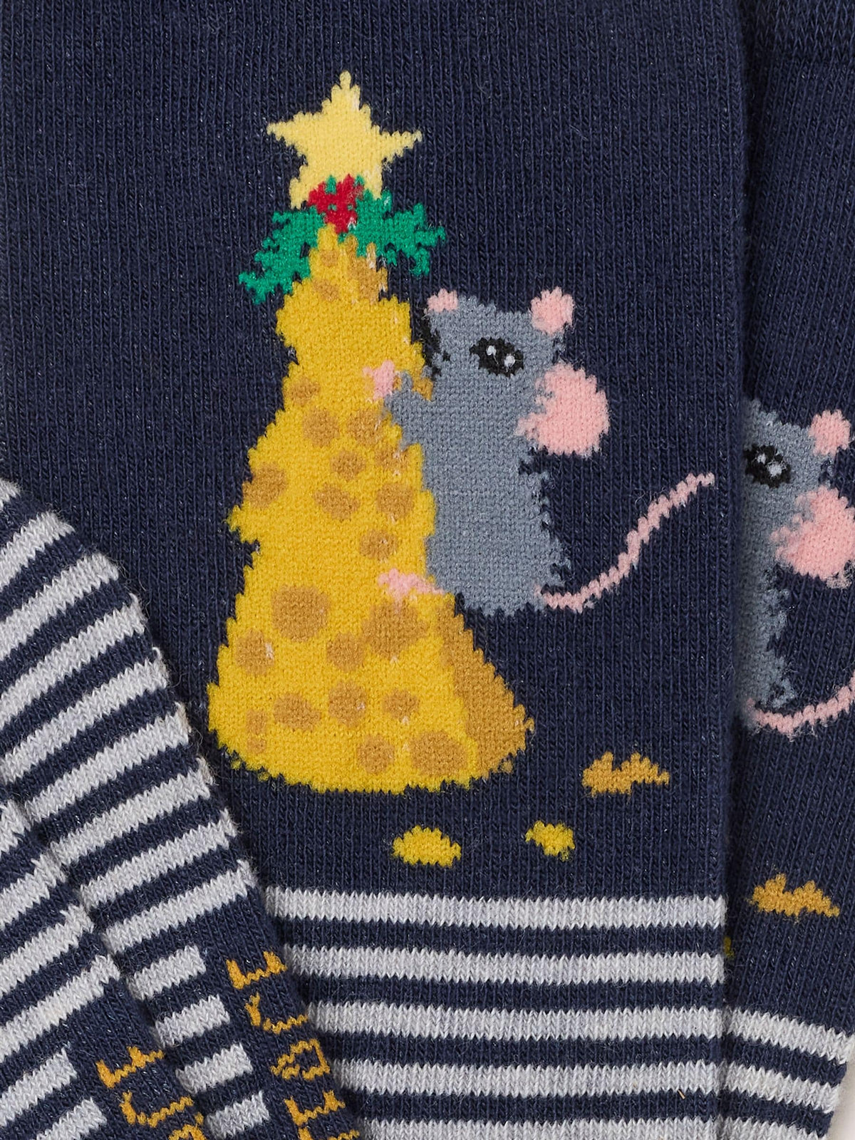 FatFace Navy Christmas Mouse Socks - image 2
