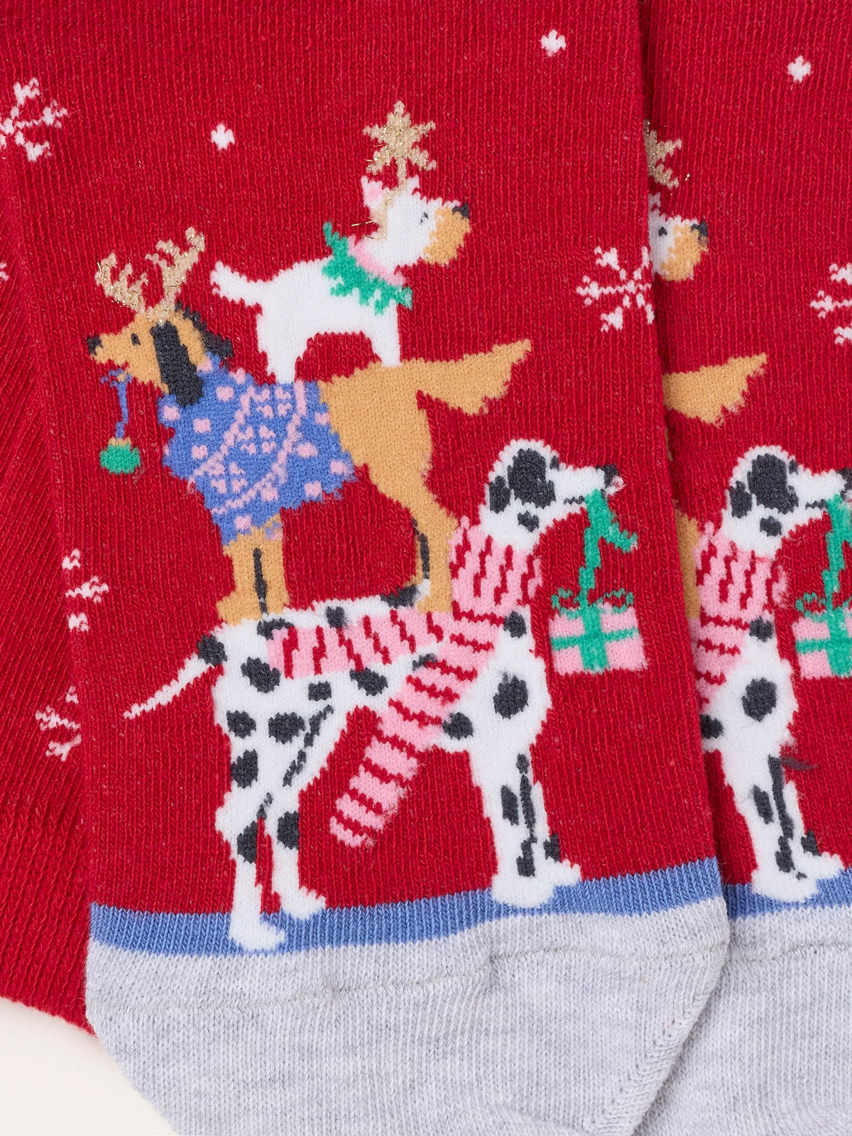 FatFace Red Dogs Christmas Tree Socks - image 2