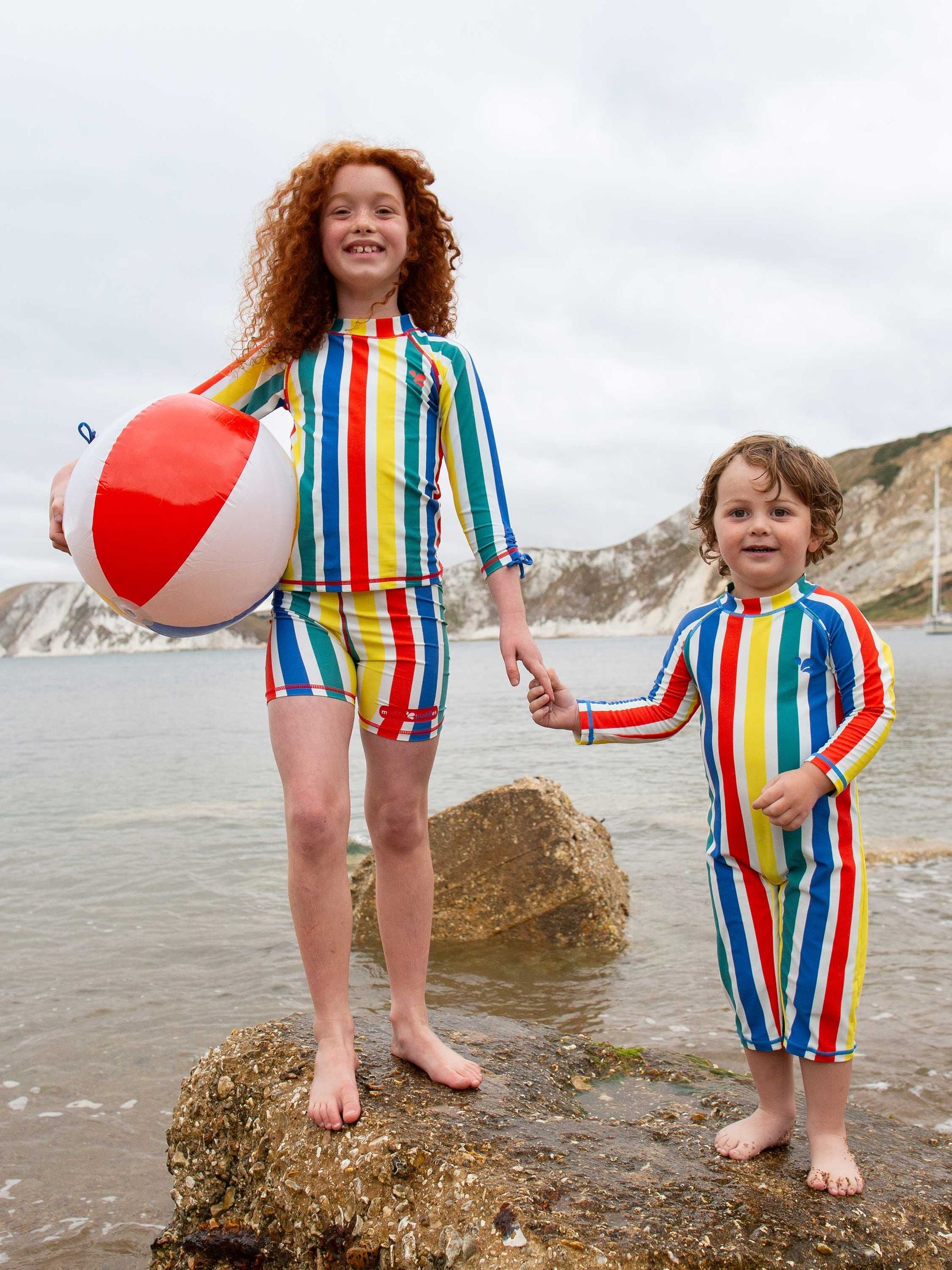 Muddy Puddles White UV Protective Surf Set with Shorts image 2