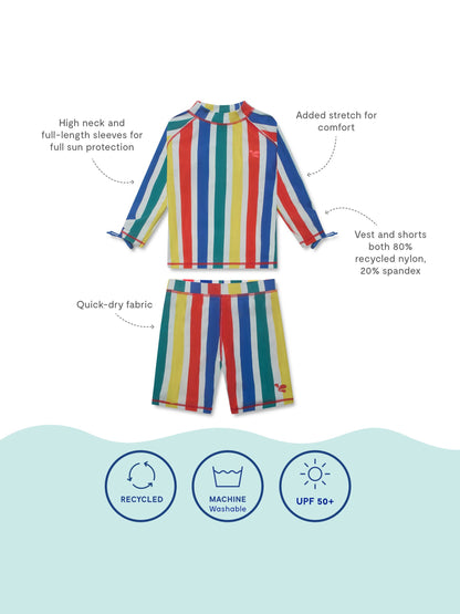 Muddy Puddles White UV Protective Surf Set with Shorts image 5