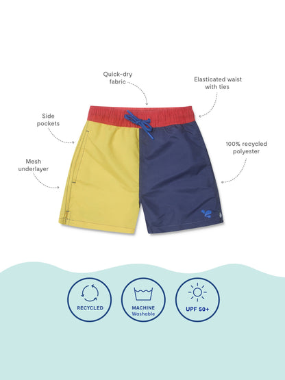 Muddy Puddles Light Blue UV Protective Swim Shorts image 5