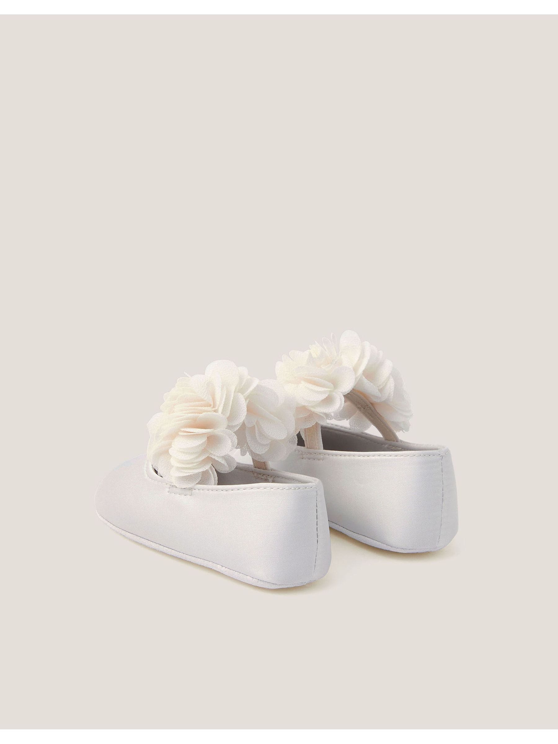 Monsoon Cream Baby Corsage Booties & Headband Set image 3