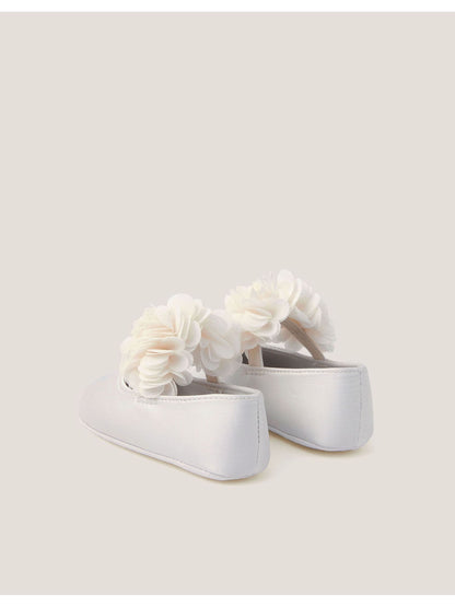 Monsoon Cream Baby Corsage Booties & Headband Set image 3