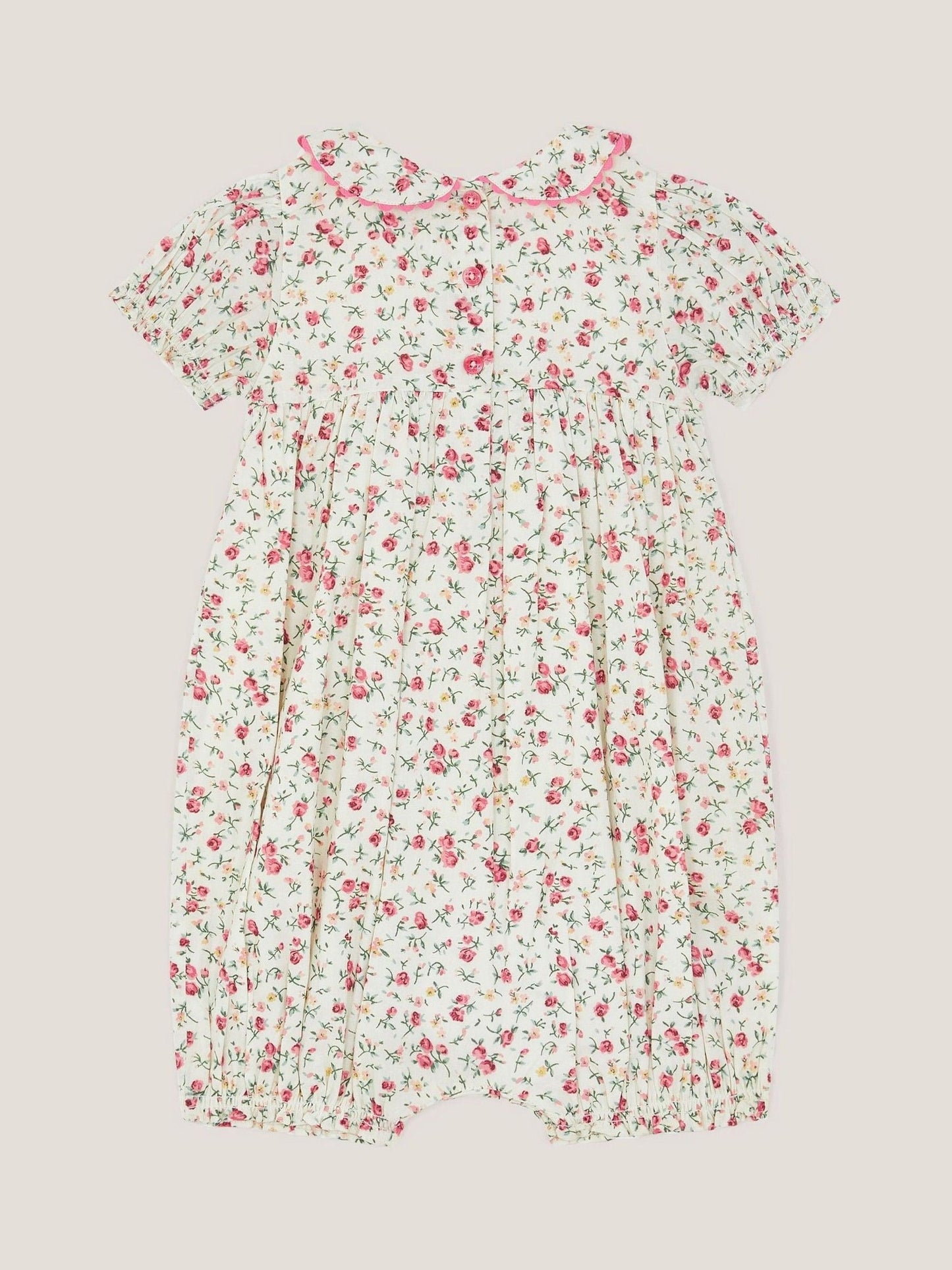 Monsoon Natural Baby Rose Smocked Romper image 2