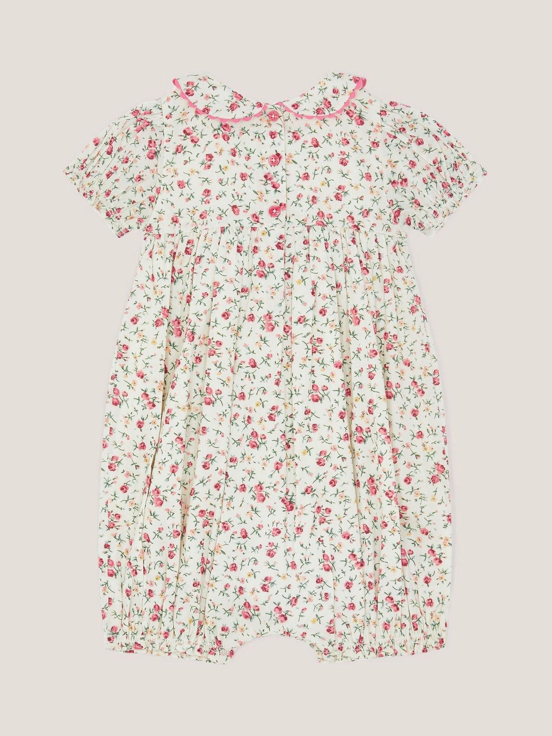 Monsoon Natural Baby Rose Smocked Romper image 2