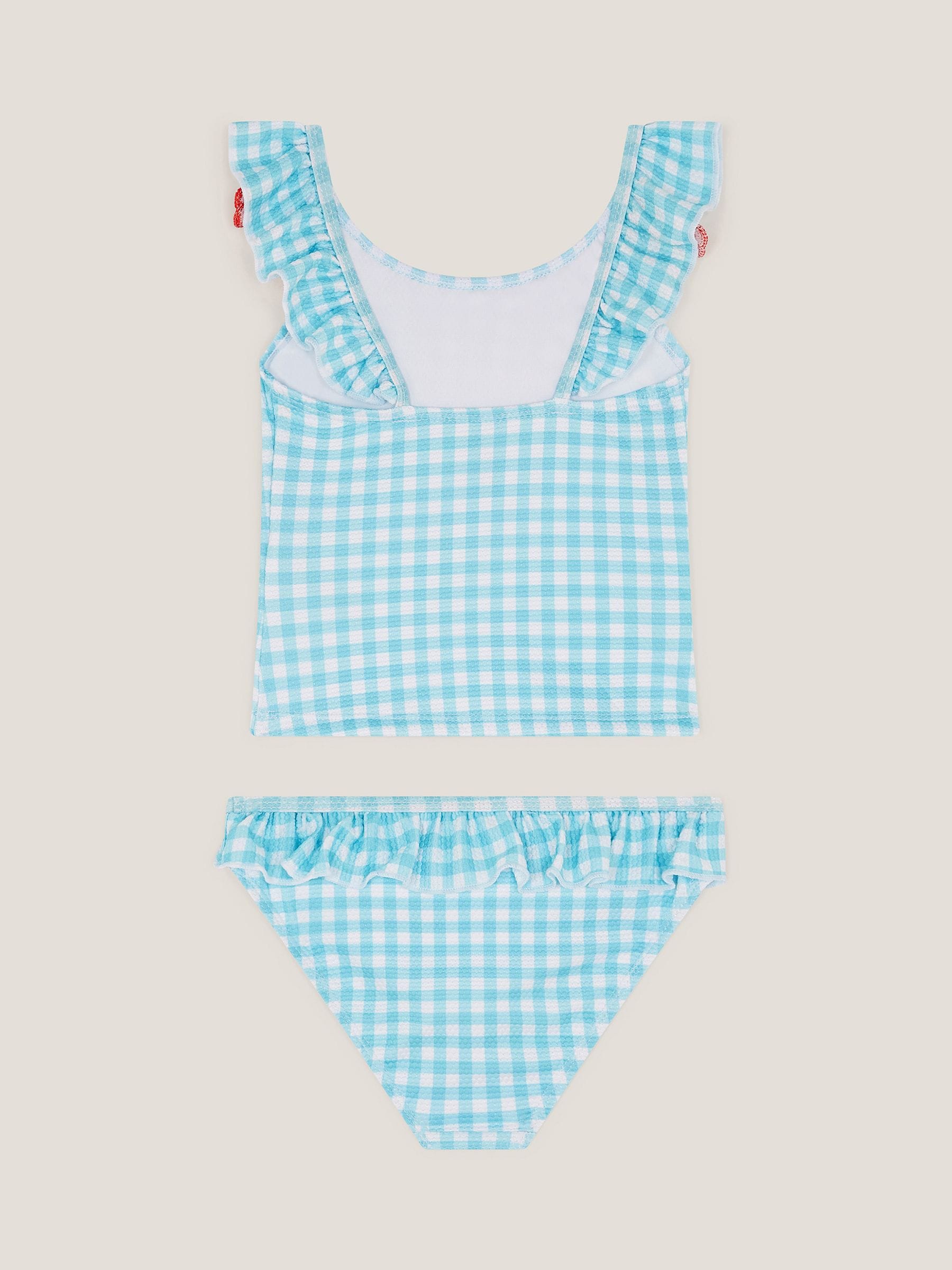 Monsoon Green Tomato Gingham Tankini Set image 2