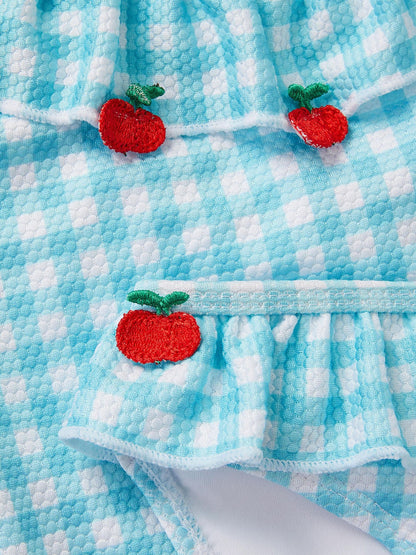 Monsoon Green Tomato Gingham Tankini Set image 3