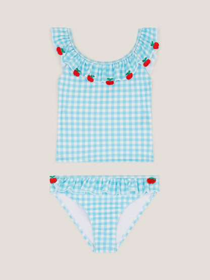 Monsoon Green Tomato Gingham Tankini Set image 1