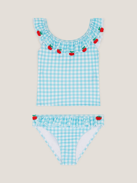 Monsoon Green Tomato Gingham Tankini Set image 1