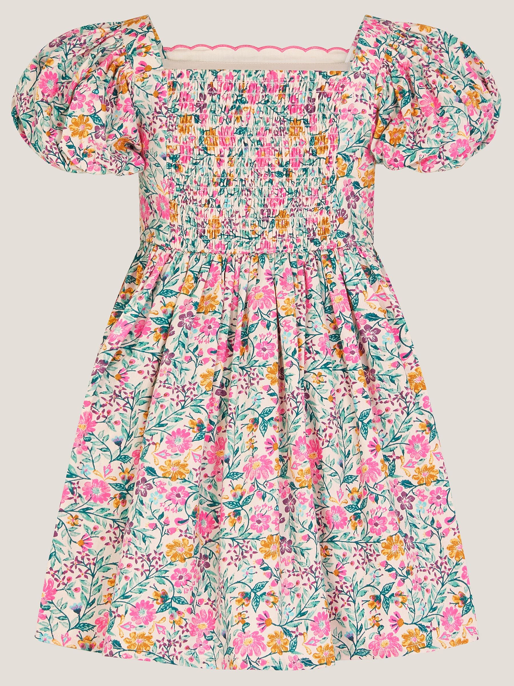 Monsoon Pink Embroidered Floral Dress image 3