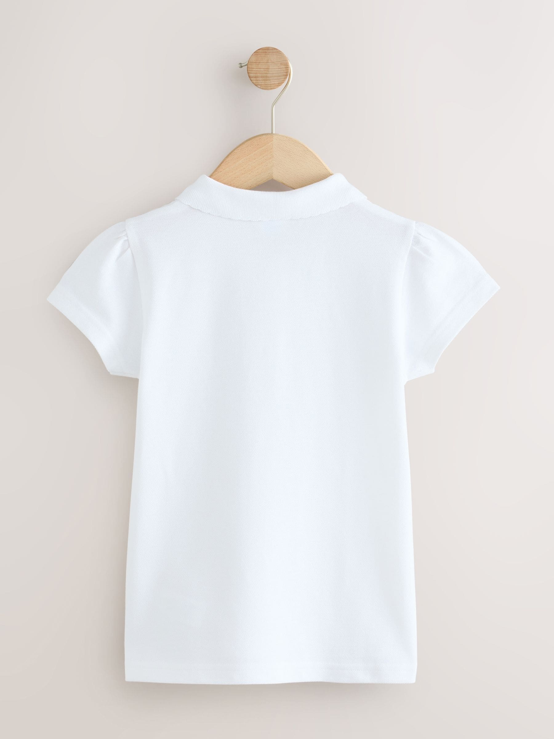 Dsiney Kidz - White Girls Cotton Short Sleeve Polo Shirt 3 Pack (3-16yrs) image 3