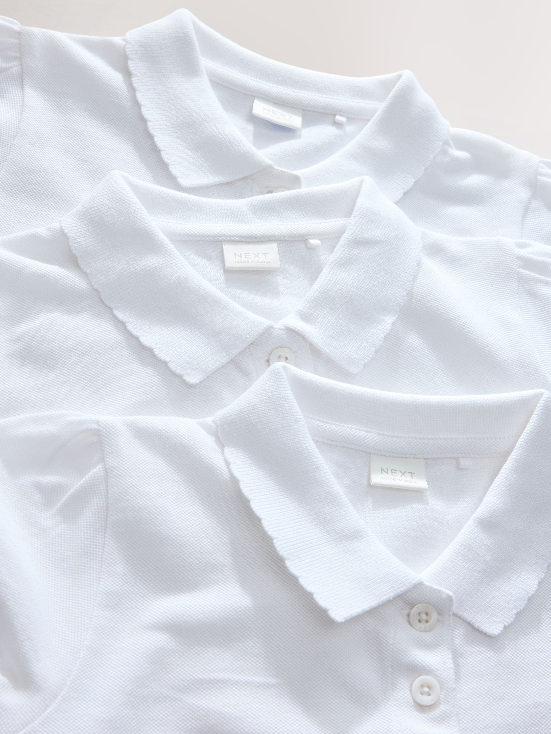 Dsiney Kidz - White Girls Cotton Short Sleeve Polo Shirt 3 Pack (3-16yrs) image 4