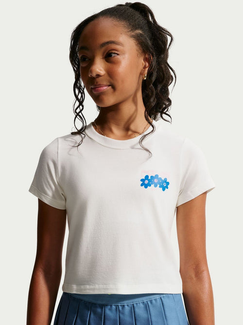 Dsiney Kidz - Nike Sail White Slim Cropped T-Shirt image 1