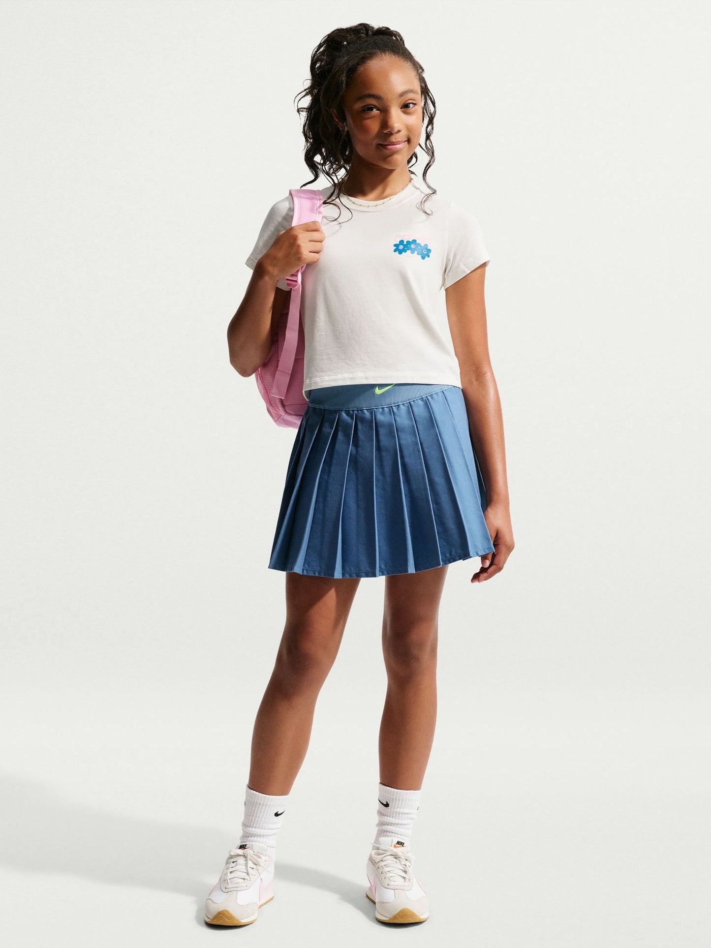 Dsiney Kidz - Nike Sail White Slim Cropped T-Shirt image 2