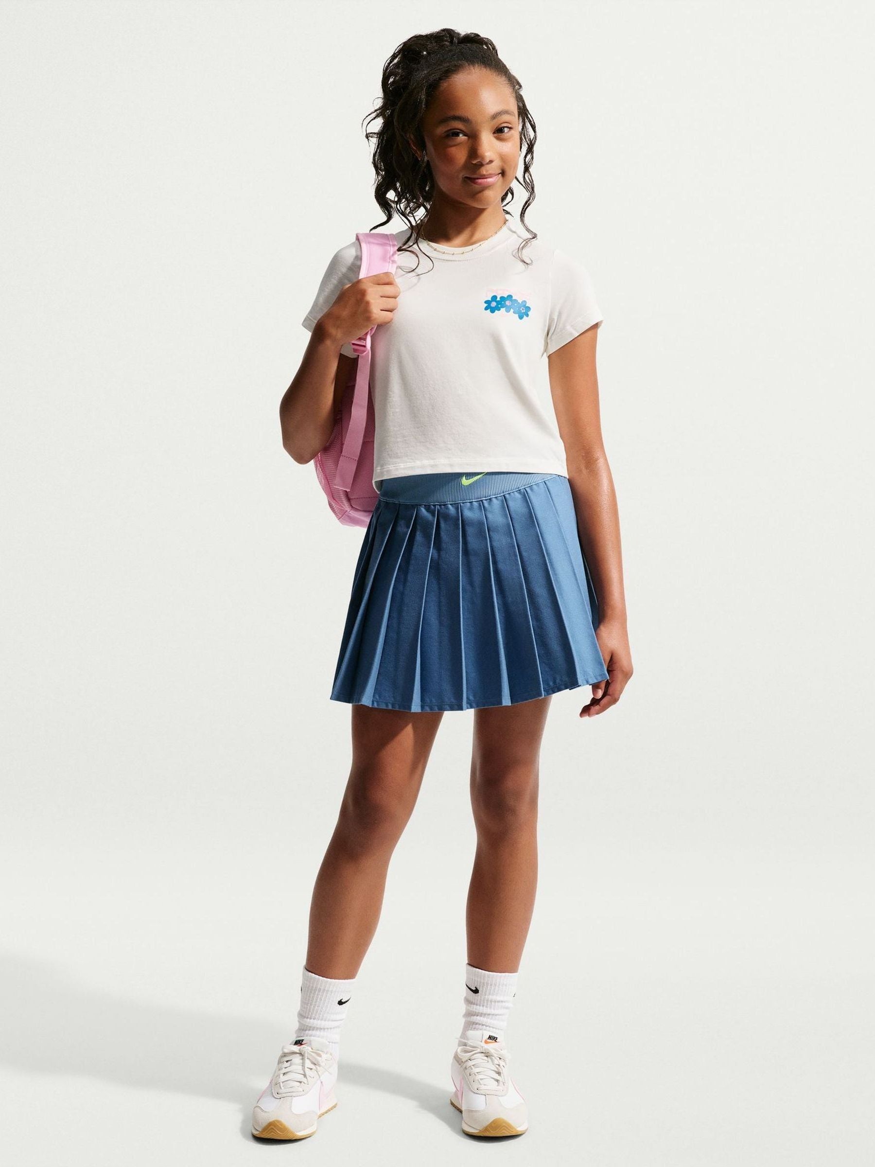 Dsiney Kidz - Nike Sail White Slim Cropped T-Shirt image 2