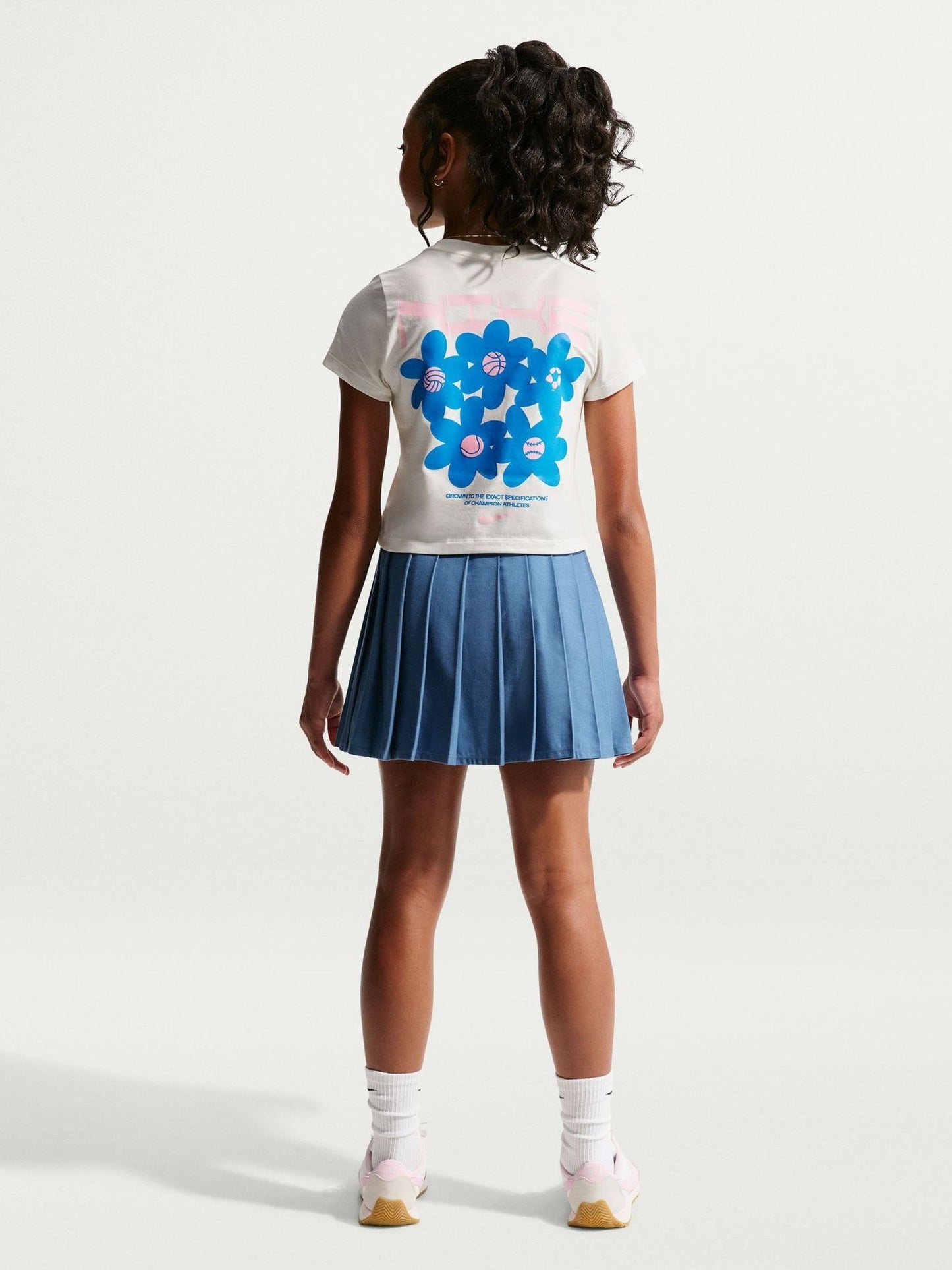 Dsiney Kidz - Nike Sail White Slim Cropped T-Shirt image 3