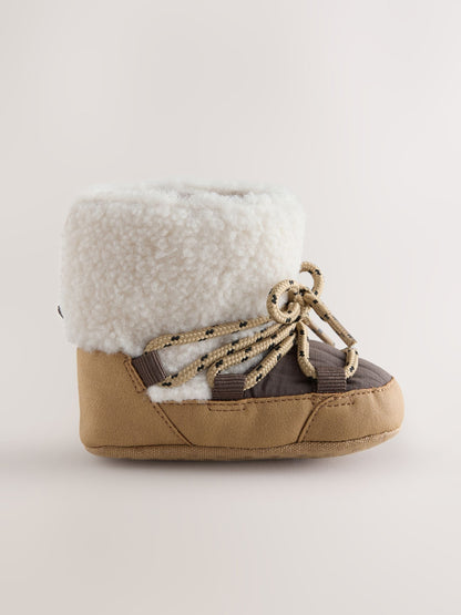 Chocolate Brown Baby Snow Boots (0-2mths) - image 2