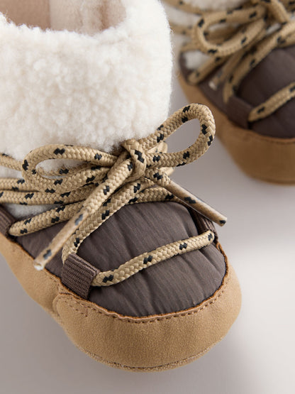 Chocolate Brown Baby Snow Boots (0-2mths) - image 3