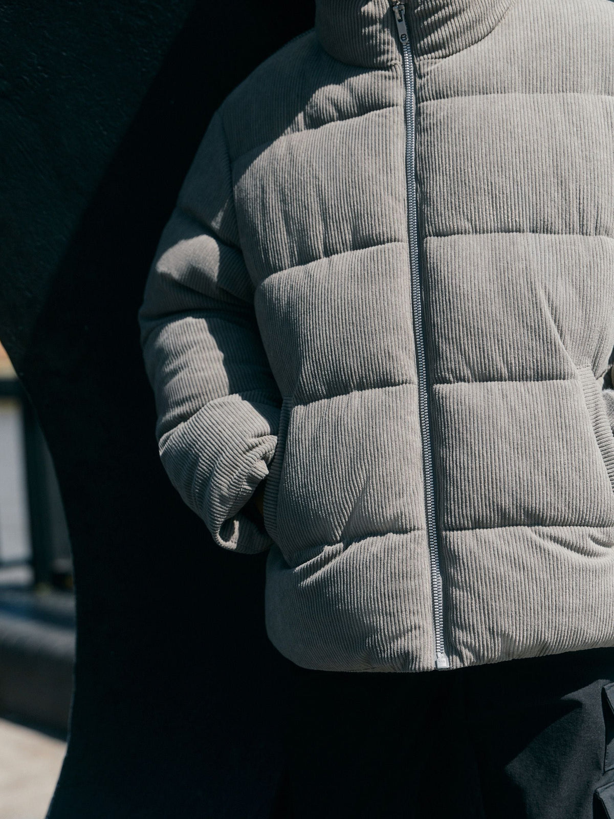 Charcoal Grey Cord Padded Coat (3-16yrs) - image 6