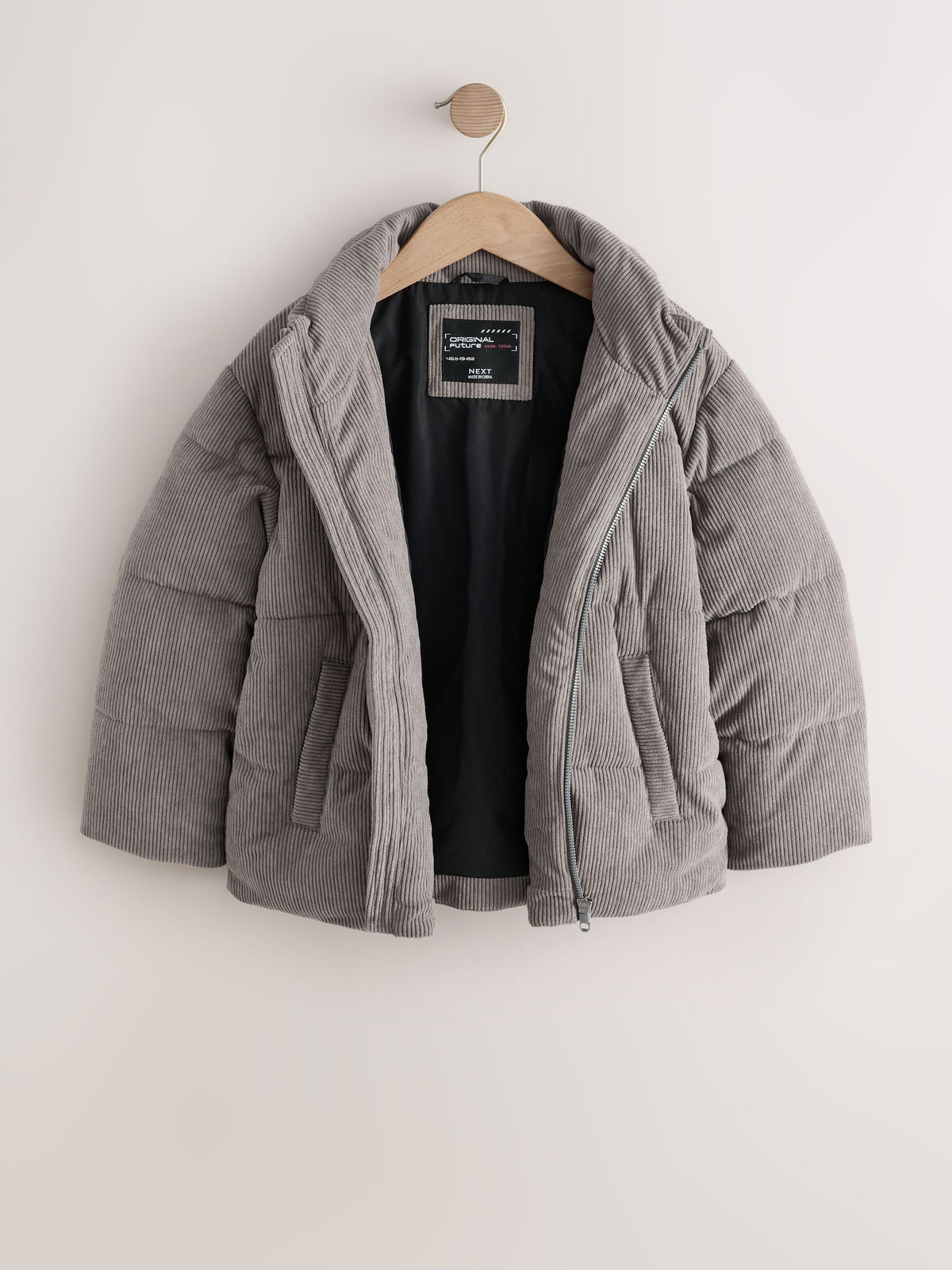 Charcoal Grey Cord Padded Coat (3-16yrs) - image 8