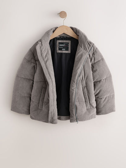 Charcoal Grey Cord Padded Coat (3-16yrs) - image 8