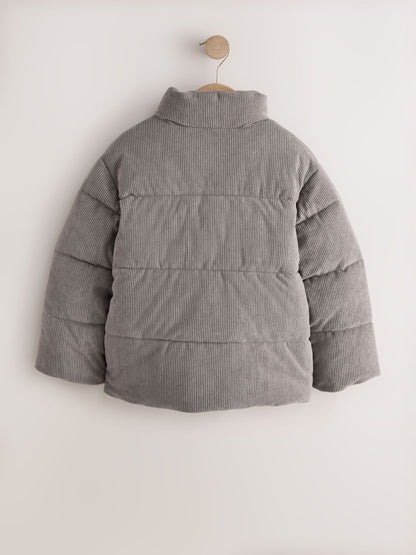 Charcoal Grey Cord Padded Coat (3-16yrs) - image 9