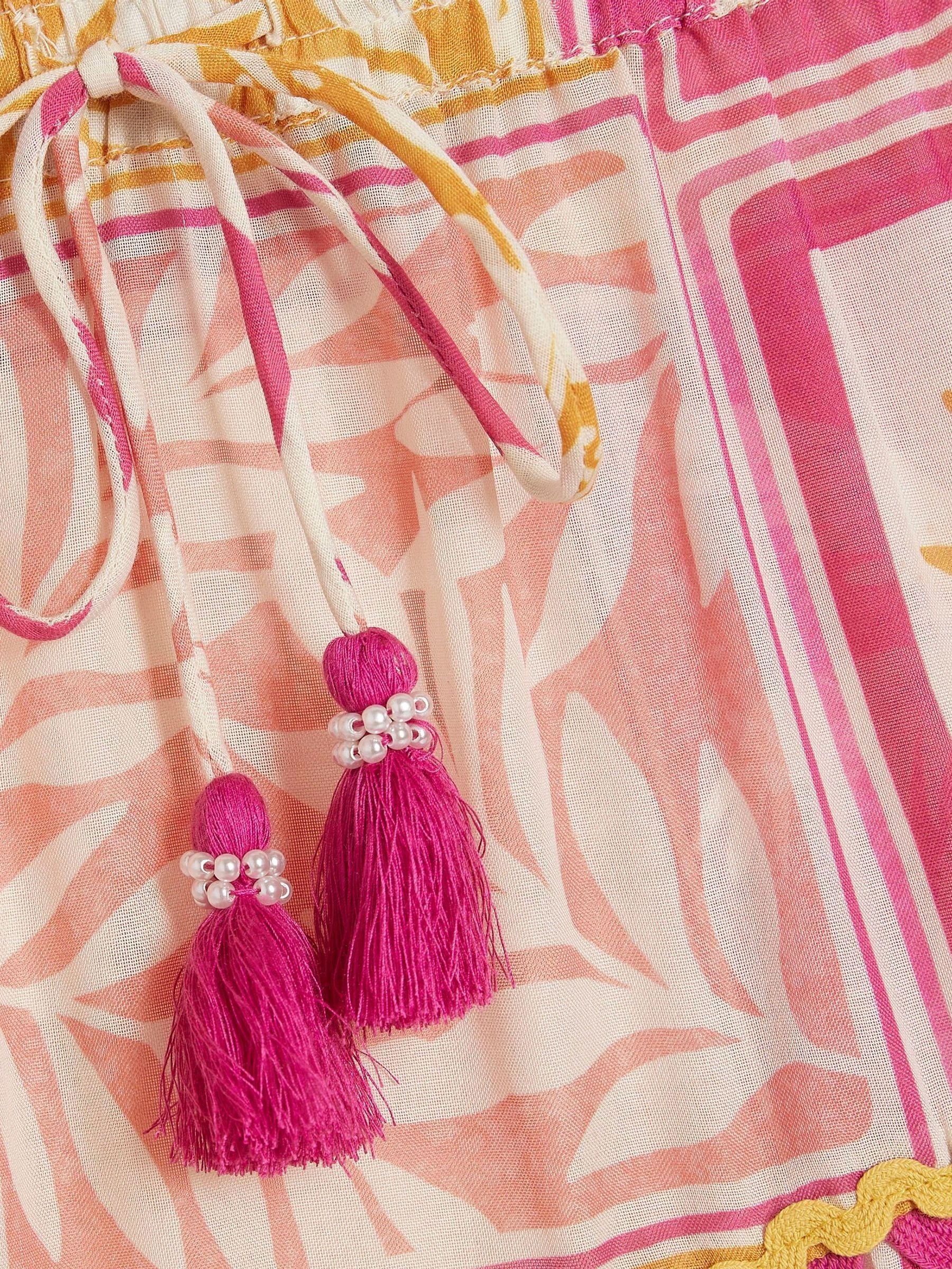 Dsiney Kidz - River Island Pink Postcard Aysmmetric Top & Maxi Skirt Set image 5
