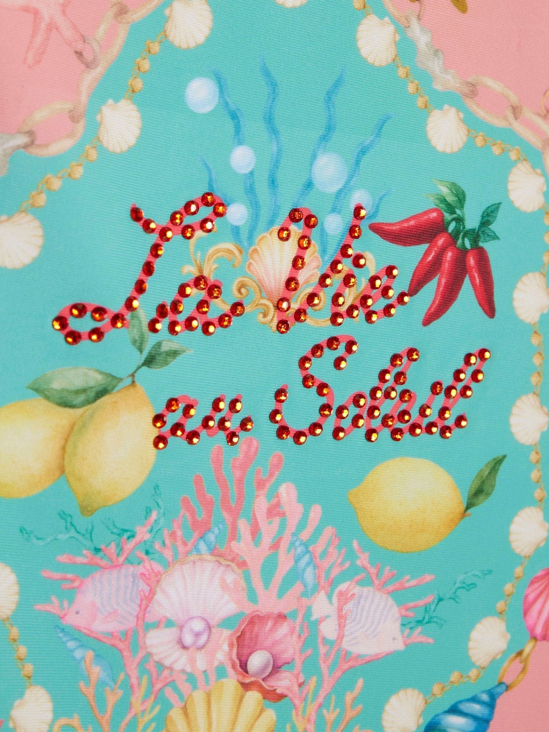 Dsiney Kidz - River Island Pink Under The Sea Swimsuit & Skirt Set image 5