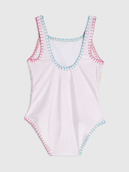 Dsiney Kidz - River Island Cream Chain Border Print Embellished Swimsuit image 2