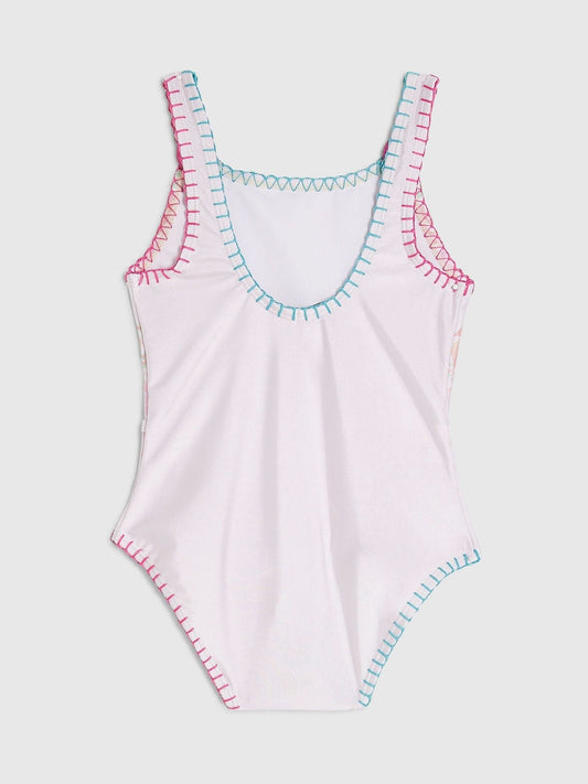 Dsiney Kidz - River Island Cream Chain Border Print Embellished Swimsuit image 2