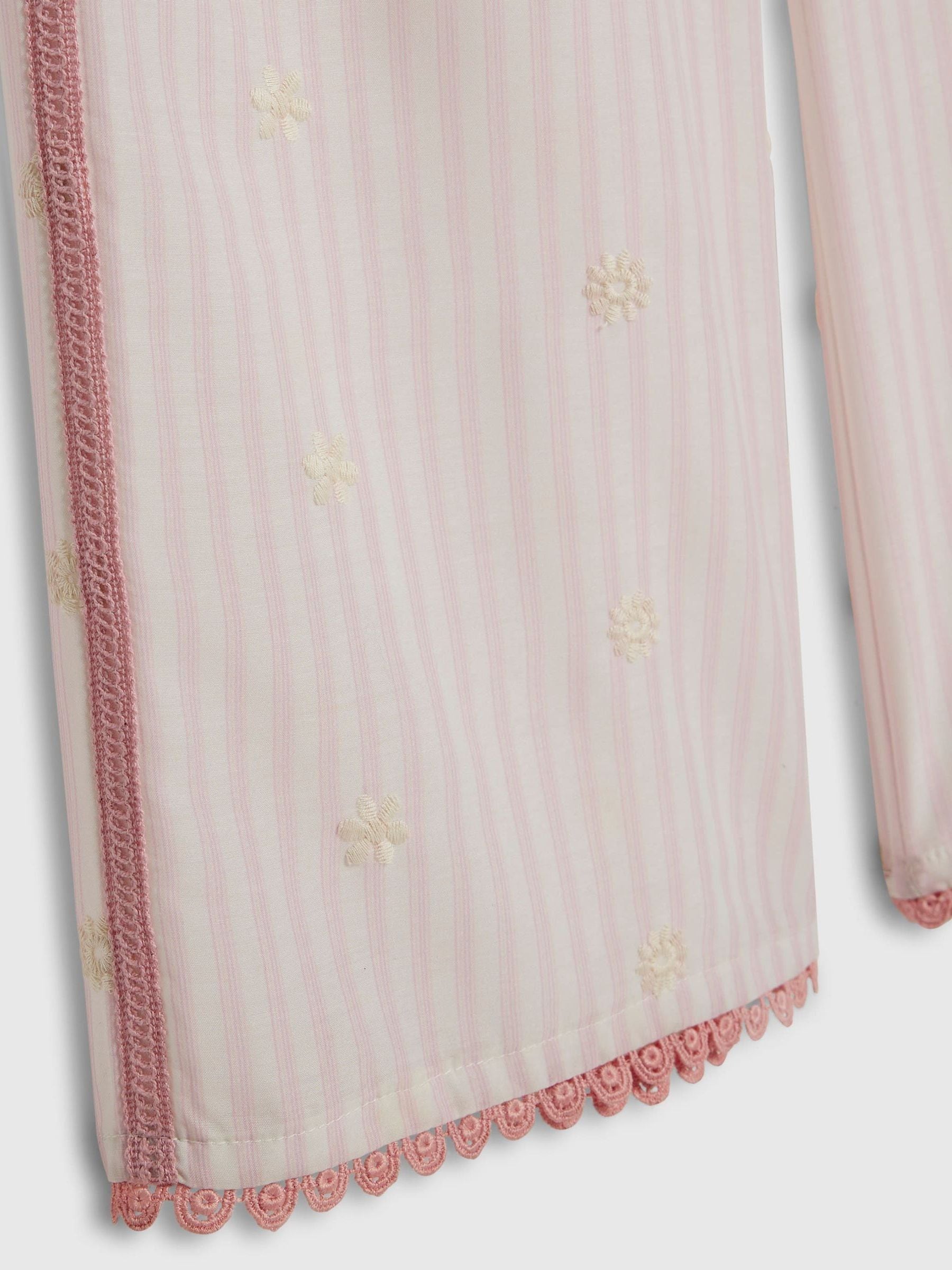Dsiney Kidz - River Island Pink Stripe Frill Top & Trousers Set image 3