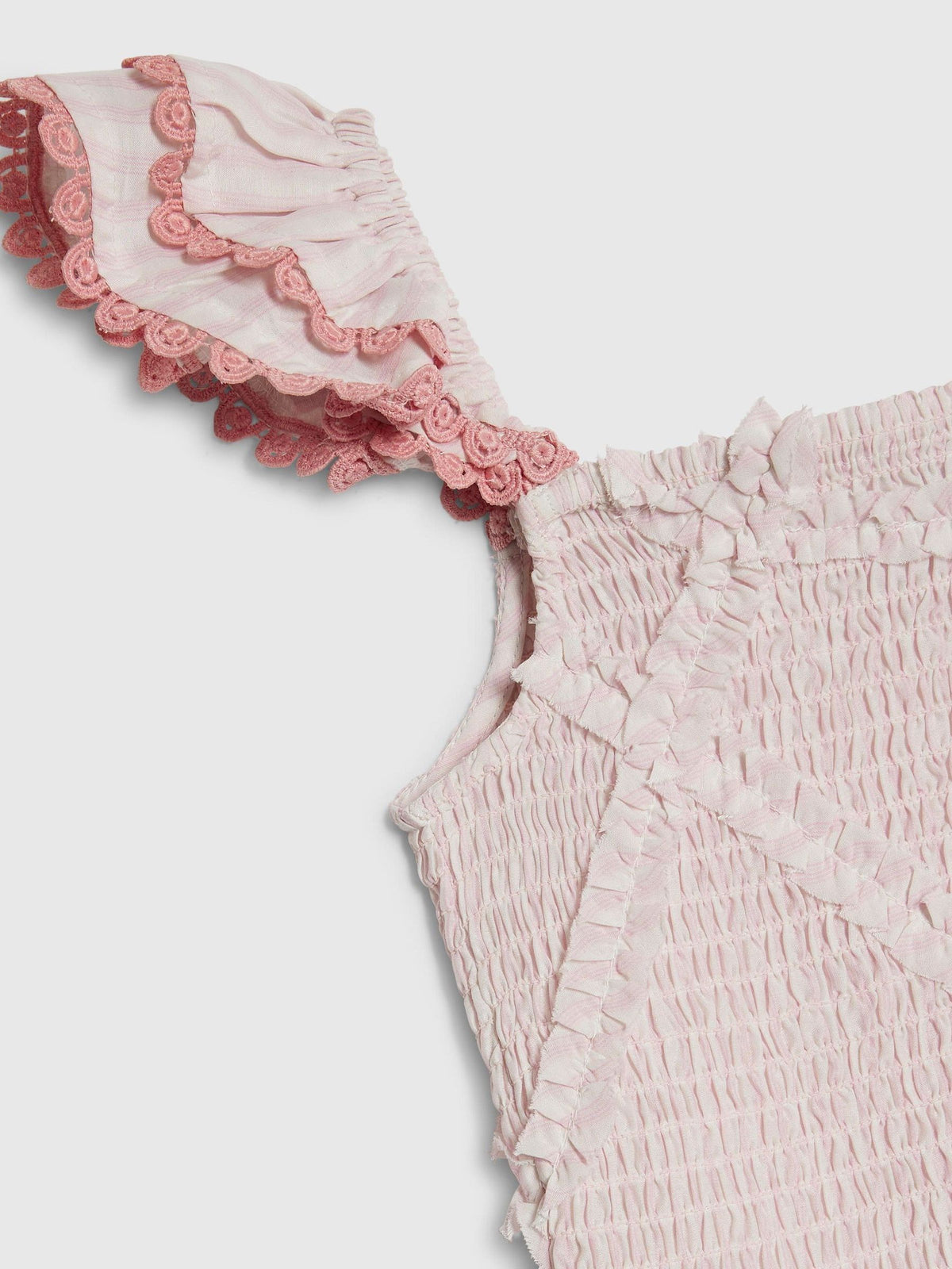 Dsiney Kidz - River Island Pink Stripe Frill Top & Trousers Set image 4