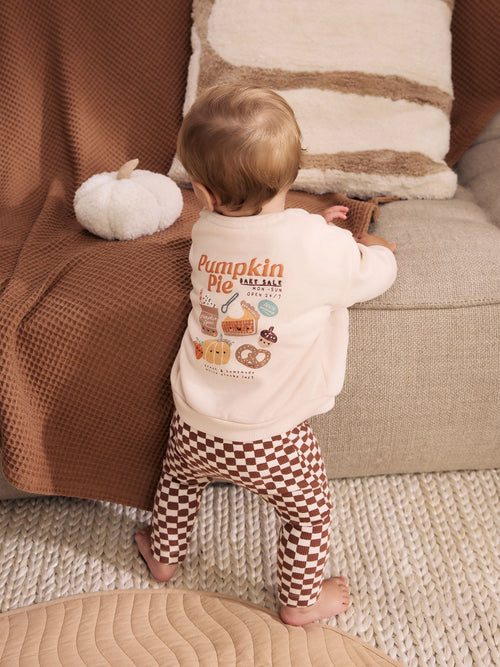 Dsiney Kidz - Neutral Pumpkin Slogan Sweat and Legging Baby Set (0mths-2yrs) image 1