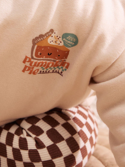 Neutral Pumpkin Slogan Sweat and Legging Baby Set (0mths-2yrs) image 4